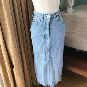 Vintage midi denim skirt